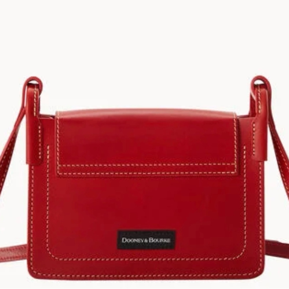 Dooney & Bourke RED LEATHER PINKY CROSSOVER BAG. NWT - Picture 5 of 15